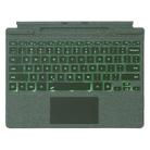 For MicroSoft Surface Pro 9 / 10 / 11 / 12 Single Color Backlight Tablet Bluetooth Keyboard with Touch Pad(Green) - 1