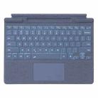 For MicroSoft Surface Pro 9 / 10 / 11 / 12 Single Color Backlight Tablet Bluetooth Keyboard with Touch Pad(Blue) - 1