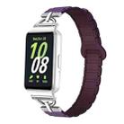 For Samsung Galaxy Fit3 D-shaped Tri-beads Magnetic Silicone Watch Band(Plum Berry Purple) - 1