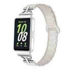 For Samsung Galaxy Fit3 D-shaped Tri-beads Magnetic Silicone Watch Band(Starlight) - 1