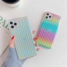 For iPhone 11 Electroplating Gradient Suitcase Stripe TPU Protective Case(Silver) - 2
