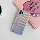 For iPhone 11 Electroplating Gradient Suitcase Stripe TPU Protective Case(Blue) - 1