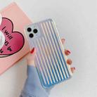 For iPhone 11 Electroplating Gradient Suitcase Stripe TPU Protective Case(Blue) - 2