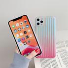 For iPhone 11 Electroplating Gradient Suitcase Stripe TPU Protective Case(Pink) - 2