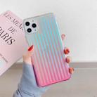 For iPhone 11 Pro Electroplating Gradient Suitcase Stripe TPU Protective Case(Pink) - 1