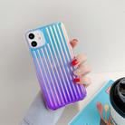 For iPhone 11 Pro Max Electroplating Gradient Suitcase Stripe TPU Protective Case(Purple) - 1