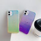 For iPhone 11 Pro Max Electroplating Gradient Suitcase Stripe TPU Protective Case(Purple) - 2