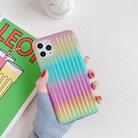 For iPhone 12 / 12 Pro Electroplating Gradient Suitcase Stripe TPU Protective Case(Rainbow) - 1