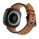 For Samsung Galaxy Watch Ultra 47mm Hole Retro Leather Watch Band(Brown) - 2