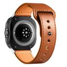 For Samsung Galaxy Watch Ultra 47mm Rivet Reverse Buckle Leather Watch Band(Brown) - 2