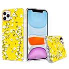 For iPhone 11 3D Cherry Blossom Painted TPU Protective Case(Yellow) - 1