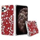 For iPhone 11 Pro Max 3D Cherry Blossom Painted TPU Protective Case(Red) - 1