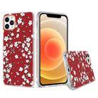 For iPhone 12 mini 3D Cherry Blossom Painted TPU Protective Case(Red) - 1