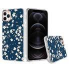 For iPhone 12 / 12 Pro 3D Cherry Blossom Painted TPU Protective Case(Blue) - 1