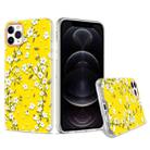 For iPhone 12 / 12 Pro 3D Cherry Blossom Painted TPU Protective Case(Yellow) - 1