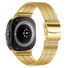 For Samsung Galaxy Watch Ultra 47mm Turtle Buckle Five Beads Stainless Steel Watch Band(Gold) - 2