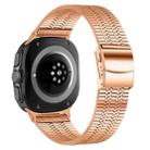 For Samsung Galaxy Watch Ultra 47mm Turtle Buckle Five Beads Stainless Steel Watch Band(Rose Gold) - 2