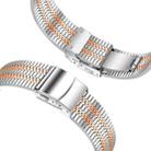 For Samsung Galaxy Watch Ultra 47mm Turtle Buckle Five Beads Stainless Steel Watch Band(Silver Rose Gold) - 3