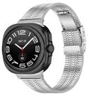 For Samsung Galaxy Watch Ultra 47mm Turtle Buckle Five Beads Stainless Steel Watch Band(Silver) - 1