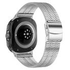 For Samsung Galaxy Watch Ultra 47mm Turtle Buckle Five Beads Stainless Steel Watch Band(Silver) - 2