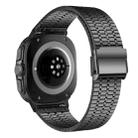 For Samsung Galaxy Watch Ultra 47mm Seven Beads Buckle Stainless Steel Watch Band(Black) - 2