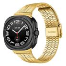 For Samsung Galaxy Watch Ultra 47mm Seven Beads Buckle Stainless Steel Watch Band(Gold) - 1