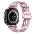 For Samsung Galaxy Watch Ultra 47mm Seven Beads Buckle Stainless Steel Watch Band(Rose Pink) - 2