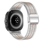 For Samsung Galaxy Watch Ultra 47mm Seven Beads Buckle Stainless Steel Watch Band(Silver Rose Gold) - 2