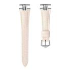 20mm H-shaped Metal Buckle Leather Watch Band(Light Pink) - 3