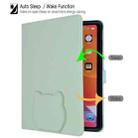 For iPad Air 13 2025 / 2024 Cat Skin-feel Litchi Leather Smart Tablet Case(Green) - 2