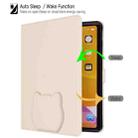 For iPad Air 13 2025 / 2024 Cat Skin-feel Litchi Leather Smart Tablet Case(Apricot White) - 2