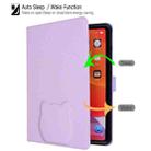 For iPad Air 13 2025 / 2024 Cat Skin-feel Litchi Leather Smart Tablet Case(Purple) - 2