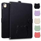 For iPad 10.2 2021 / Air 10.5 Cat Skin-feel Litchi Leather Smart Tablet Case(Black) - 1