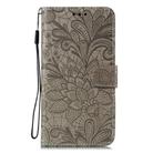 For LG K41S / K51S Lace Flower Horizontal Flip Leather Case with Holder & Card Slots & Wallet & Photo Frame(Grey) - 2