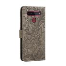 For LG K41S / K51S Lace Flower Horizontal Flip Leather Case with Holder & Card Slots & Wallet & Photo Frame(Grey) - 3