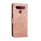 For LG K41S / K51S Lace Flower Horizontal Flip Leather Case with Holder & Card Slots & Wallet & Photo Frame(Rose Gold) - 2