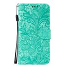 For LG K41S / K51S Lace Flower Horizontal Flip Leather Case with Holder & Card Slots & Wallet & Photo Frame(Green) - 2