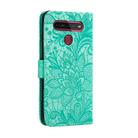 For LG K41S / K51S Lace Flower Horizontal Flip Leather Case with Holder & Card Slots & Wallet & Photo Frame(Green) - 3