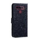 For LG K41S / K51S Lace Flower Horizontal Flip Leather Case with Holder & Card Slots & Wallet & Photo Frame(Dark Blue) - 2