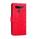 For LG K41S / K51S Lace Flower Horizontal Flip Leather Case with Holder & Card Slots & Wallet & Photo Frame(Red) - 3