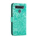 For LG K61 Lace Flower Horizontal Flip Leather Case with Holder & Card Slots & Wallet & Photo Frame(Green) - 2