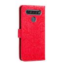 For LG K61 Lace Flower Horizontal Flip Leather Case with Holder & Card Slots & Wallet & Photo Frame(Red) - 3