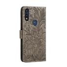 For Motorola Moto E (2020) / Moto E7 Lace Flower Horizontal Flip Leather Case with Holder & Card Slots & Wallet & Photo Frame(Grey) - 3