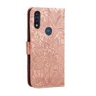 For Motorola Moto E (2020) / Moto E7 Lace Flower Horizontal Flip Leather Case with Holder & Card Slots & Wallet & Photo Frame(Rose Gold) - 3