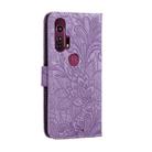 For Motorola Moto Edge+ Lace Flower Horizontal Flip Leather Case with Holder & Card Slots & Wallet & Photo Frame(Purple) - 3