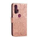 For Motorola Moto Edge+ Lace Flower Horizontal Flip Leather Case with Holder & Card Slots & Wallet & Photo Frame(Rose Gold) - 3