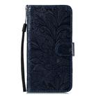 For Motorola Moto Edge+ Lace Flower Horizontal Flip Leather Case with Holder & Card Slots & Wallet & Photo Frame(Dark Blue) - 2