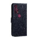 For Motorola Moto Edge+ Lace Flower Horizontal Flip Leather Case with Holder & Card Slots & Wallet & Photo Frame(Dark Blue) - 3