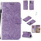 For Motorola Moto G Stylus Lace Flower Horizontal Flip Leather Case with Holder & Card Slots & Wallet & Photo Frame(Purple) - 1