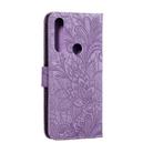 For Motorola Moto G Power Lace Flower Horizontal Flip Leather Case with Holder & Card Slots & Wallet & Photo Frame(Purple) - 3